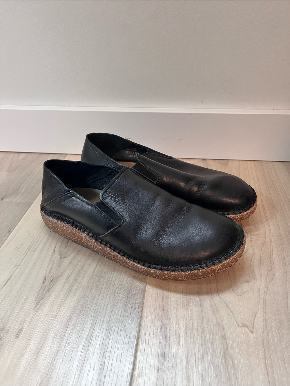 Birkenstock Callan Black Leather Loafer Shoes Women 8 Men’s 6